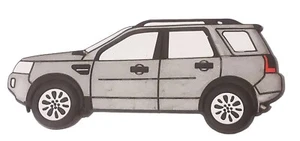 Landrover Freelander Serie 2 zwei Sammler Kühlschrankmagnet - SILBER - Bild 1 von 2