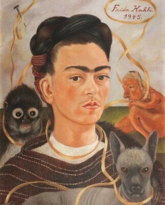 Impresión o lienzo - Autorretrato con mono pequeño, 1945 - por Frida Kahlo - Imagen 1 de 1