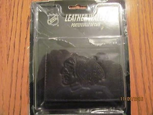 BILLETERA CHICAGO Blackhawks NHL Hockey Cuero Negro ~ NUEVA en paquete - Imagen 1 de 1