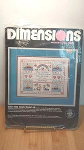 Counted Cross Stitch Dimensions BLESS THIS HOUSE Amish SAMPLER NIP 1986 Country - Picture 1 of 1