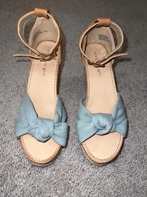 Madden Girl Womens Colette Platform Wedge Denim Multi - Image 1 of 4