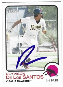 DEYVISON DE LOS SANTOS SIGNED 2022 TOPPS HERITAGE MINORS BASEBALL CARD #3 - Picture 1 of 1