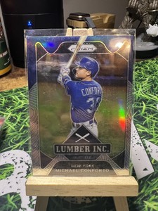 Michael Conforto 2021 Panini Prizm Lumber Inc. Prizms Silver Baseball Card #L17