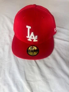 Los Angeles Dodgers new era red size 7 - Picture 1 of 2