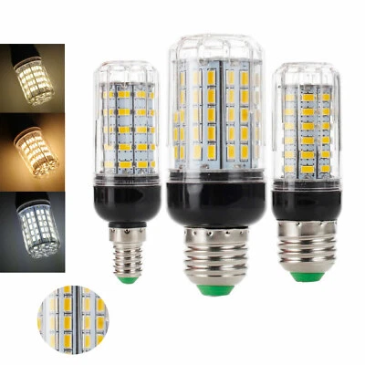 LED Corn Bulb E27 E14 E12 E26 B22 24-108LEDs Light Lamps 110V 220V DC 12V 24V CA - Image 1 of 4