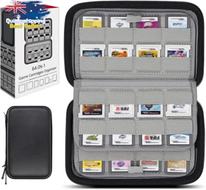 64 Game Case for Nintendo Switch 3DS DS Game Cartridges Hard Shell Black - Picture 1 of 12