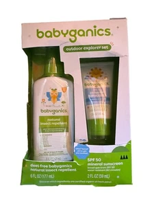 New - Babyganics Outdoor Explorer Sunscreen SPF 50 Set Bug - Picture 1 of 1
