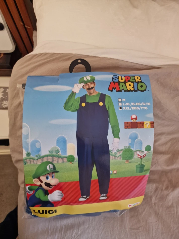 Мужской взрослый карнавальный костюм Super Mario Luigi размер M новый - Изображение 1 из 2