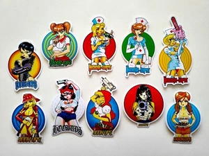 HOOK UPS Vinyl Sticker Lot REPRODUCTIONS (10 Stickers) SET 9 skate anime hentai - Picture 1 of 1