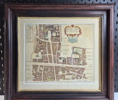 Антикварная карта 1754 CHEAPE WARD, Cheapside, план улицы Лондона для птицеводства - Изображение 1 из 4