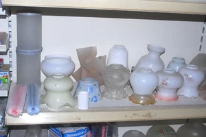VARIOUS REPLACEMENT GLASS LAMPSHADES, ADVISE WHICH ONES YOU REQUIRE BEFORE ORDER - Picture 1 of 24