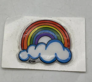 Vintage Rainbow Cloud Puffy Sticker 1980s GII - Picture 1 of 6