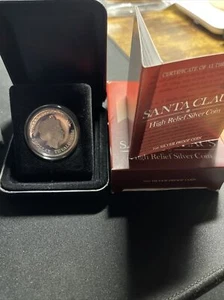 2014 Perth Mint Santa Claus High Relief 1 oz Silver Proof Coin OGP COA Limited - Picture 1 of 12