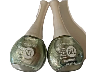 Maybelline Fast Gel Nail Lacquer Nail Polish #210 jaded Jade Lot Of 2 New - Picture 1 of 2