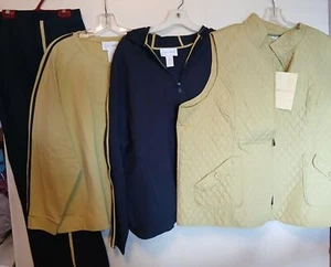 Sport Savvy Ladies 2X Chartreuse Green & Blue 4 PC Vest, Jacket, Shirt & Pants - Picture 1 of 14
