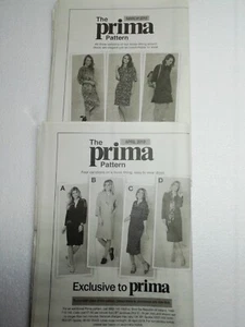 Prima Pattern April 2019 March 2018 Uncut Womens Dresses Sizes UK 10-20 - Picture 1 of 6