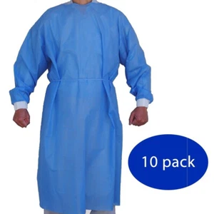 10pk Cardinal Non-Reinforced Surgical Exam Gown XL Level 3 Isolation Coat 9545 - Picture 1 of 2