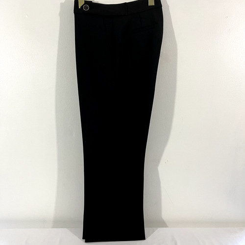 Pantaloni eleganti donna Kate Spade neri 8 pull on gamba dritta zip laterale bottoni nuovi con etichette