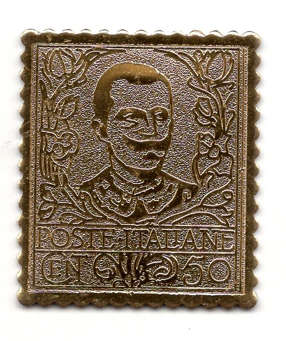 Centavo floral. 50 reprodução em folha de ouro - Imagem 1 de 1