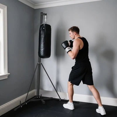 Soporte Saco de Boxeo para Saco Pesado, Plegable y Altura Ajustable Foto 1 de 4