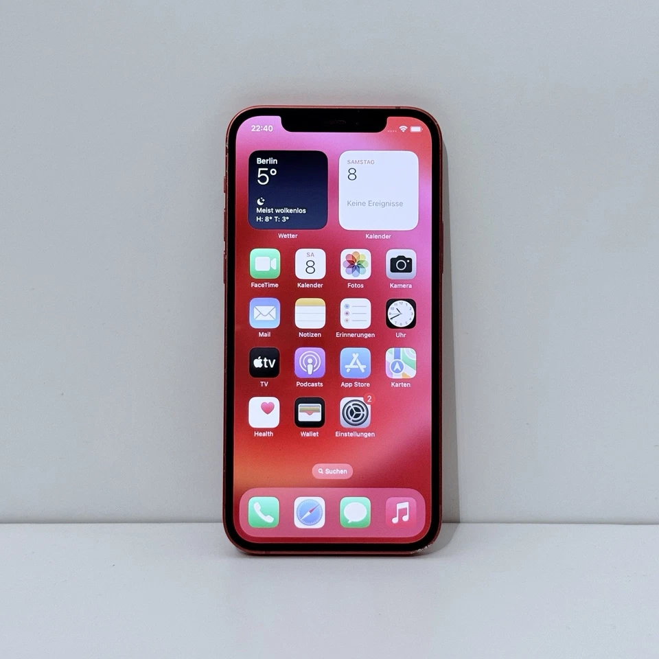 iPhone 12 64GB RED - GUT REFURBISHED - 98% Batterie 5G Rot - Bild 1 von 4