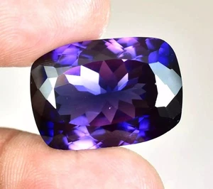 Very Clean 34.75 CT Natural Purple Blue Tanzanite Certified Loose Gemstone - Picture 1 of 9