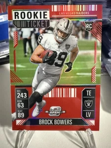 2024 Contenders Optic Brock Bowers Red Rookie Ticket Prizm 158/199 RC Raiders - Bild 1 von 7