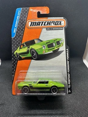 2013 Matchbox MBX Adventure City '71 Pontiac Firebird Formula Green 11/120 - Image 1 of 3