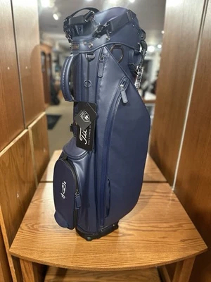 NUEVA bolsa de golf Titleist Links Legend de cuero con soporte - azul marino Foto 1 de 4
