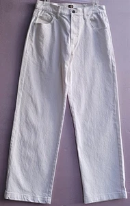 Jeans Dickies Skateboard Uomo 30x32 Bianco Denim Dritto Elasticizzato 5 Tasche - Foto 1 di 10