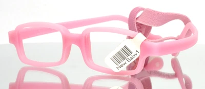 MIRAFLEX New Baby 1 B Pink Unisex Kids Rectangle Full Rim Eyeglasses 39-14-120 - Image 1 of 4