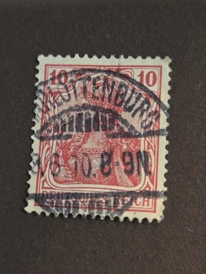 SELLO USADO ALEMÁN MUY RARO DEL Reich alemán muy rojo excelente estado Foto 1 de 2