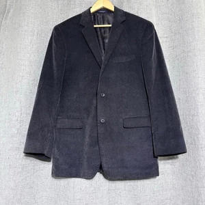 Adolfo Suit Jacket Men 42R Gray Corduroy Cotton Sport Blazer Boho Twee - Picture 1 of 9