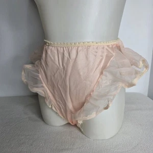 Bragas Lencería Tosca Vintage Rosa Melocotón Volantes Talla Mediana - Imagen 1 de 8