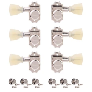 Kluson 3+3 Locking Revolution Series G-Mount Non-Collared Tuners, Nickel - Picture 1 of 2