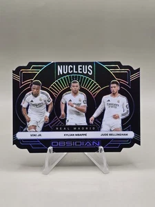 2024-25 Panini Obsidian Vini Jr Kylian Mbappe Jude Nucleus Blue /25 Real Madrid - Picture 1 of 2