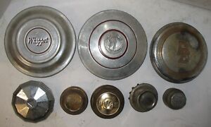 LOT OF 8 HUBCAPS 1915-38 CHRYSLER DB FORD WHIPPET BUICK AND 1 UNKNOWN