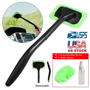 Microfiber Windshield Clean Car Auto Wiper Cleaner Glass Window Tool Brush Kit - Picture 1 of 12