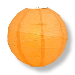 "Linterna de papel redondo naranja Quasimoon 20", costillas entrecruzadas, decoración colgante... - Imagen 1 de 4