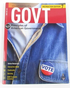 GOVT Principles of American Government INSTRUCTOR Edition 7 Sidlow/Henschen - Picture 1 of 6