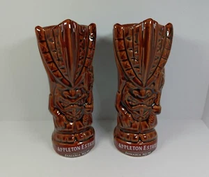 Set of 2 Appleton Estate Super Rare Limited Edition Tiki Mugs Cups FAST SHIPPING - Picture 1 of 12