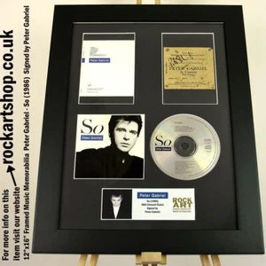 Peter Gabriel SIGNED So Autographed Ticket 3.3.80 Framed WORLD SHIP - Imagen 1 de 4