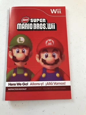New Super Mario Bros. Wii Instruction Book Booklet Manual for Nintendo Wii - Image 1 of 2