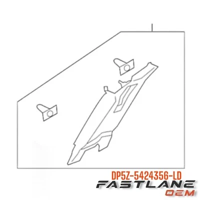2013-2016 LINCOLN MKZ RIGHT UPPER CENTER PILLAR TRIM NEW OEM DP5Z-5424356-LD - Image 1 of 4