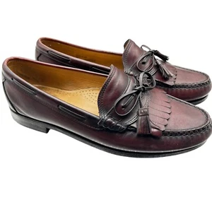 Mocassini Allen Edmunds Stoughton scarpe uomo taglia 11 D rosso nappa - Foto 1 di 8