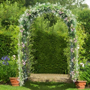 7.9FT Metal Garden Arch For Wedding Bridal Party Decoration Prom Flower Stand - Picture 1 of 7