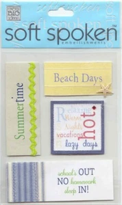 RARO! Adesivi 3D MAMBI Soft Spoken ESTATE tema spiaggia 92824 spedizione veloce GRATIS! - Foto 1 di 1