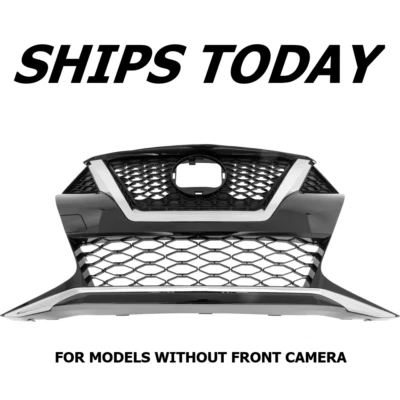 NEW Black and Chrome Front Grille For 2019-2023 Nissan Maxima - Image 1 of 4