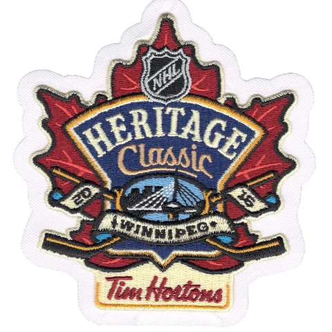 2016 NHL Heritage Classic Tim Hortons Jersey Patch Winnipeg Jets Edmonton Oilers Cover