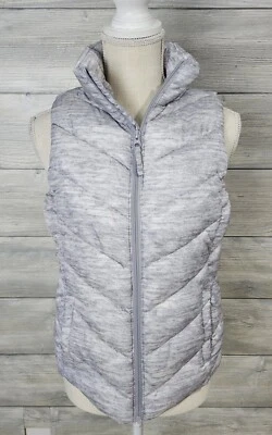 SO Puffer Vest Zip down Jacket Coat Size S Gray Pockets  - Image 1 of 4